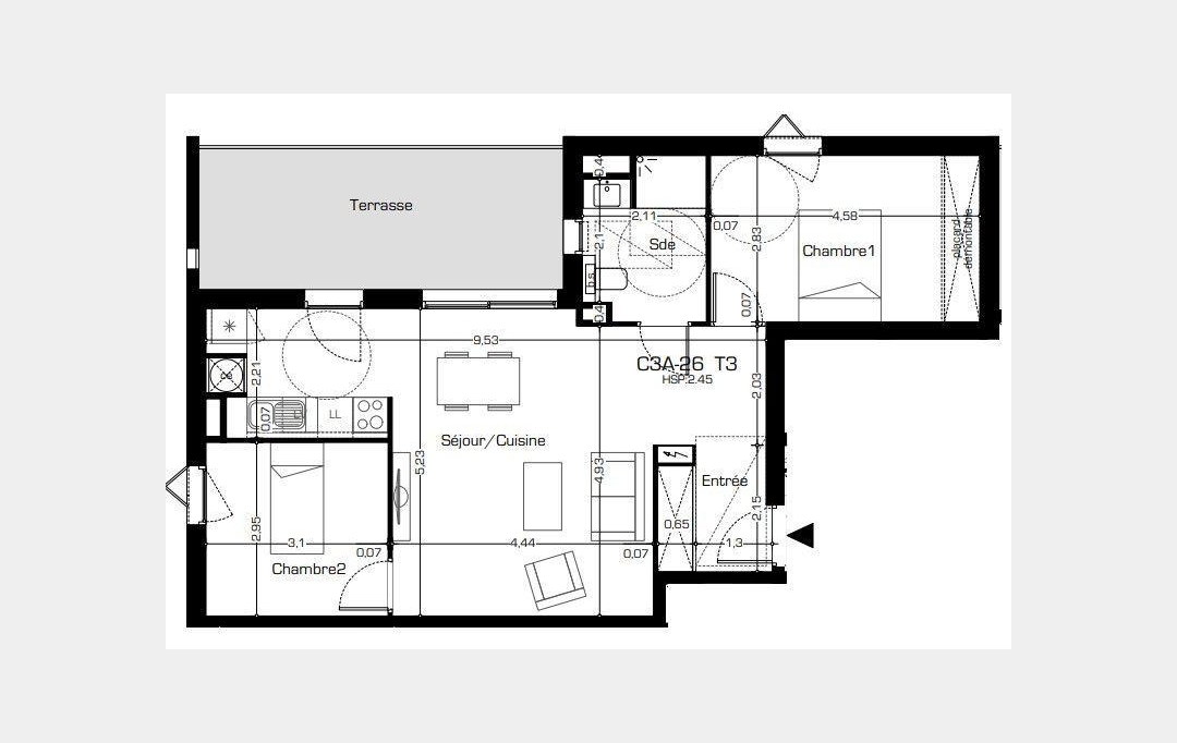 Annonces VALRAS PLAGE : Appartement | BEZIERS (34500) | 65 m2 | 235 800 € 