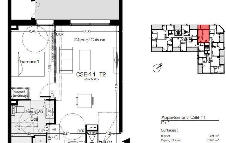 Appartement P2   BEZIERS  43 m2 159 900 € 